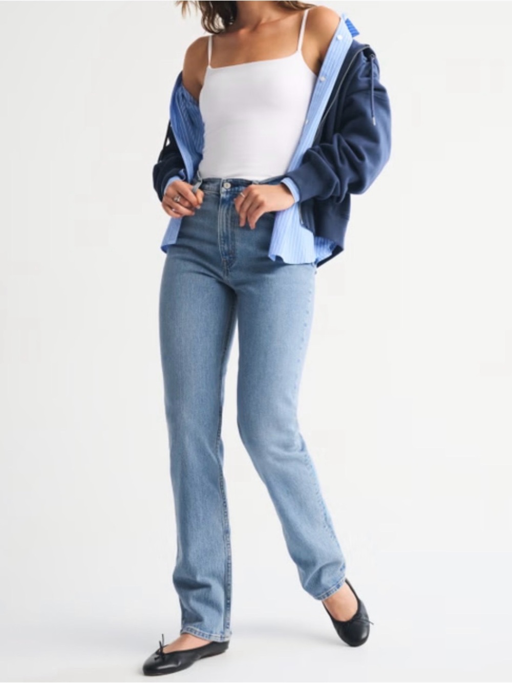Abercrombie & Fitch The 90s Slim Straight Ultra High Rise Jeans